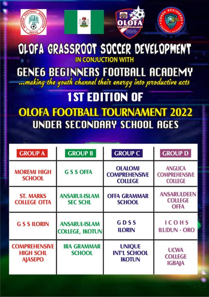 16 schools to jostle for Olofa Cup as organizers release fixtures