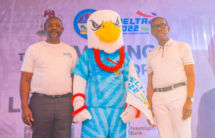 Governor Okowa, Dare unveil mascot, logo for Delta 2022 National Sports Festival