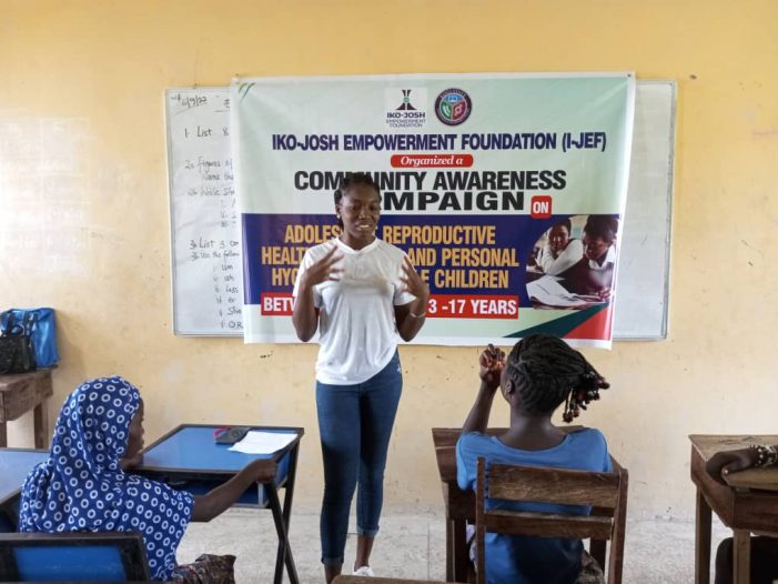 Foundation sensitises female teenagers on health education, personal hygiene in Kogi